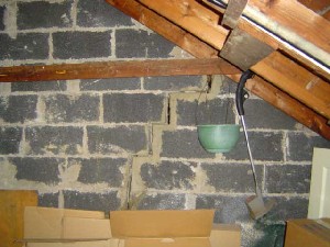 Crack in attic wall