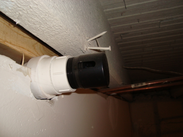 Improperly installed air attmittance vent valve